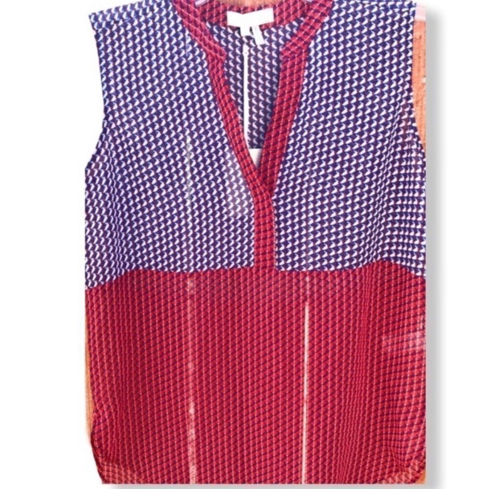 1.State Sheer Sleeveless Blouse NWT